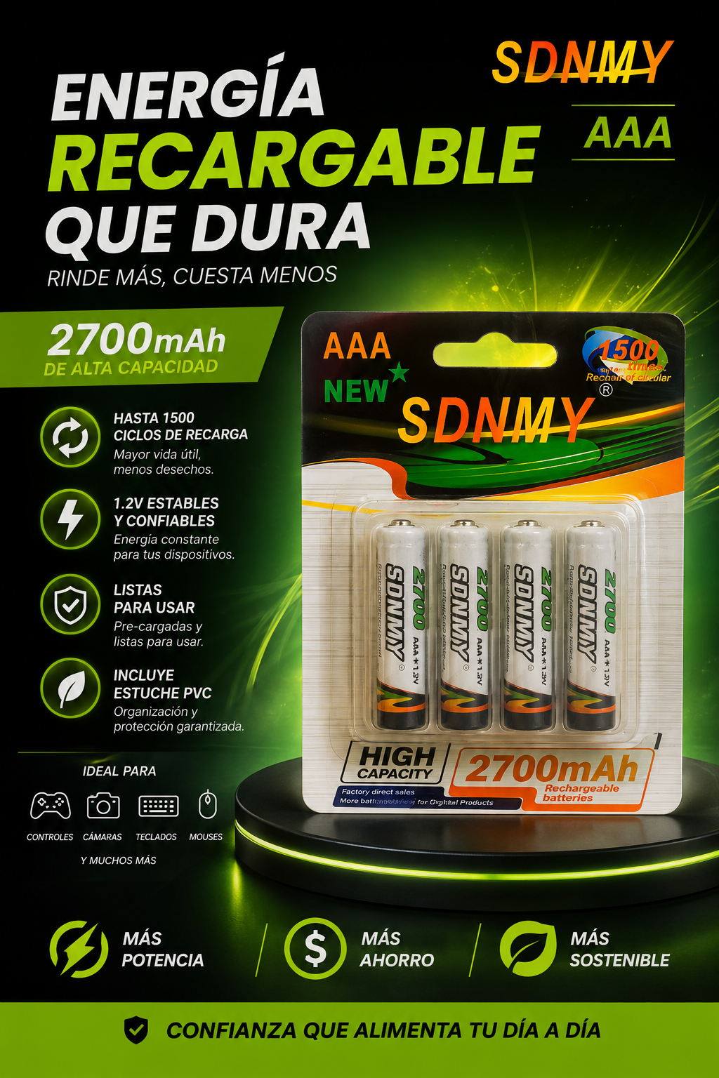 Pilas AAA set 4unidades 🔋