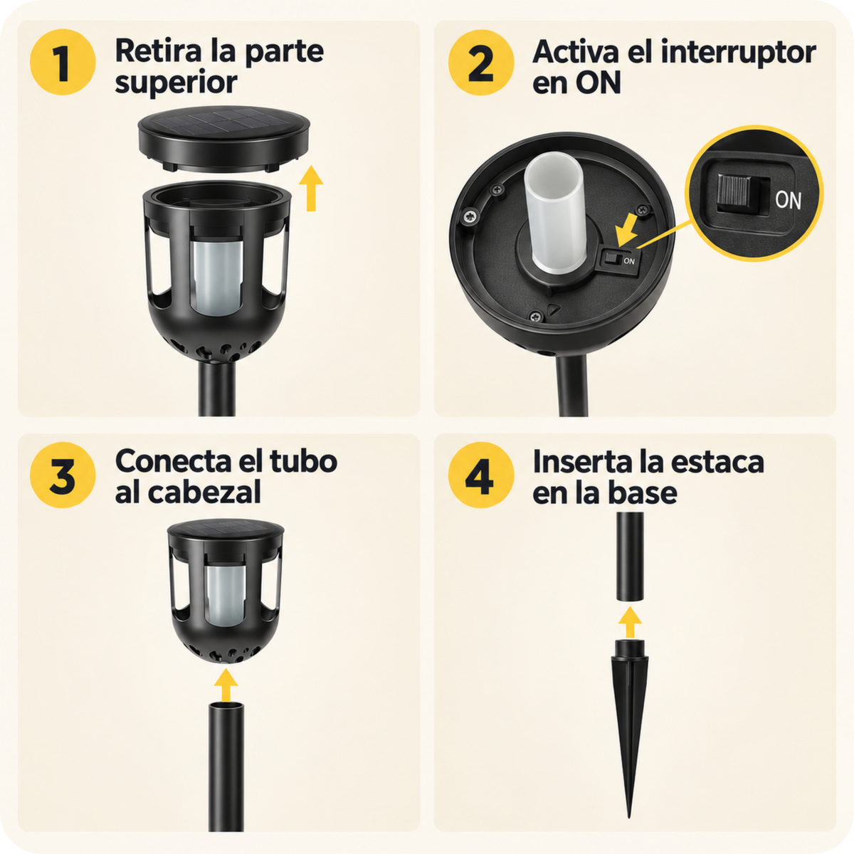 Estacas solares led